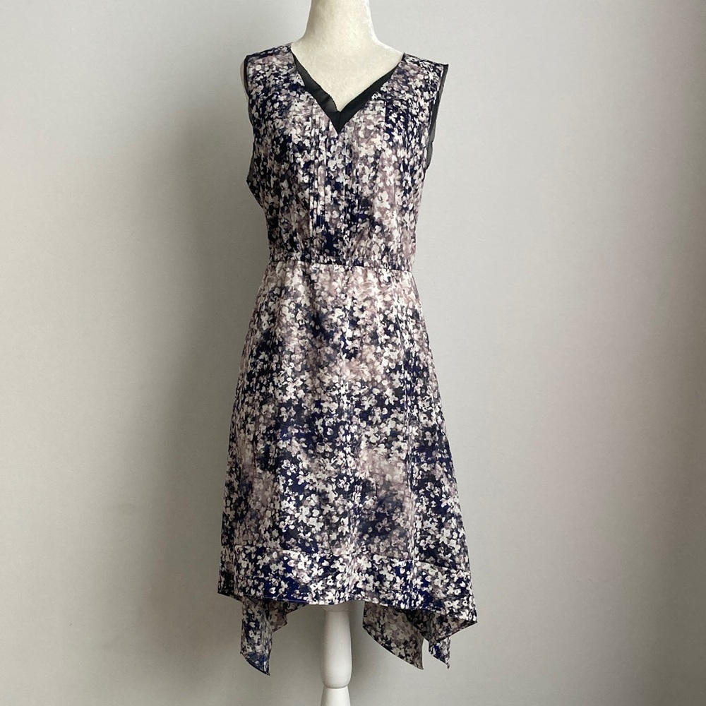 SimplyVera Vera Wang Water Colors Vneckline Sleeveless Dress w/ Details